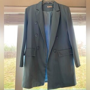 Baby Blue Italian Made Blazer - L